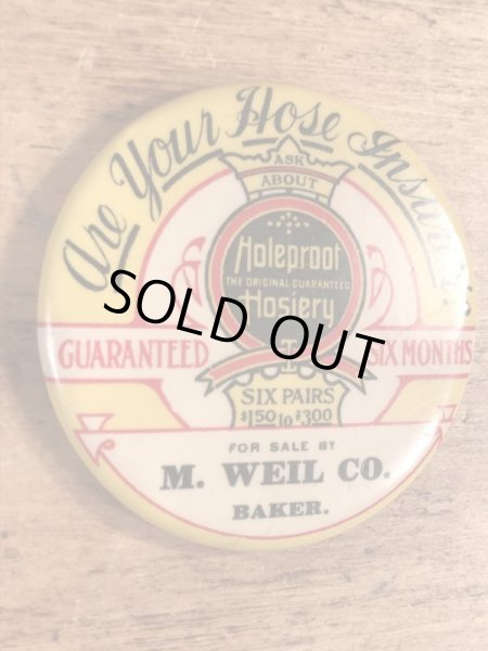 Holeproof Hosieryの企業物のビンテージ手鏡