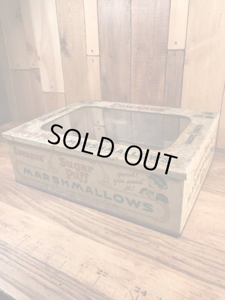 Edwards'社製のマシュマロが入っていたヴィンテージ店頭用ケース
