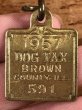 Brown Countyのブラス製のヴィンテージドッグタグ