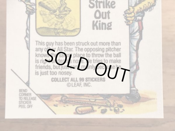 LEAF社製のベースボールモンスターの80年代ビンテージシールカード