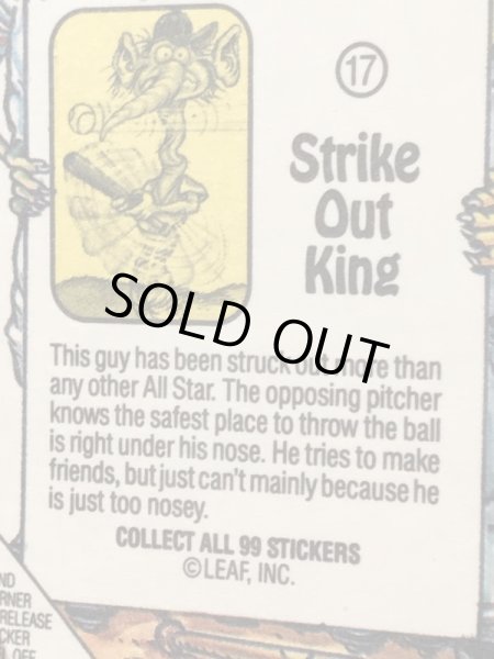 LEAF社製のBaseball Awesome All Starsの80’sヴィンテージステッカーカード