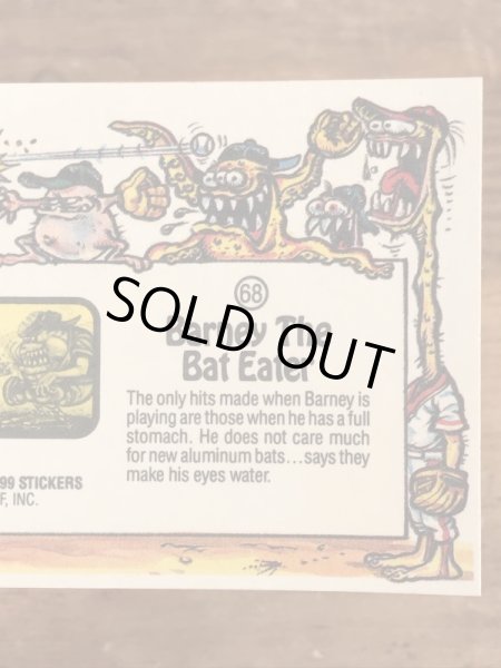 LEAF社製のベースボールモンスターの80年代ビンテージシールカード