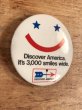 Discover Americaの企業物のビンテージ缶バッジ