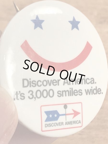 Discover Americaの企業物のビンテージ缶バッジ