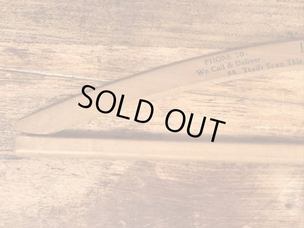 アメリカのアドバタイジング物のアンティークのウッドハンガー