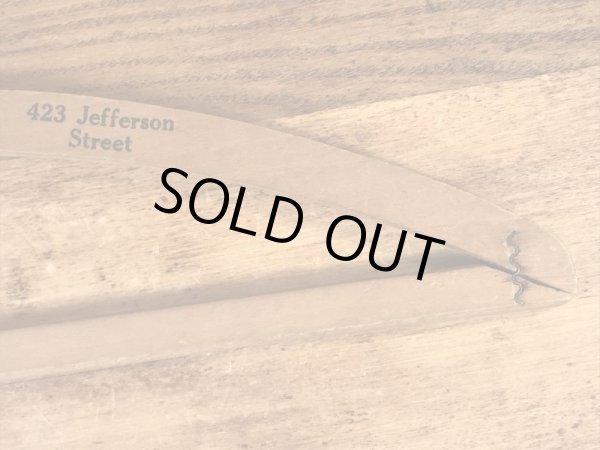 アメリカのアドバタイジング物のアンティークのウッドハンガー