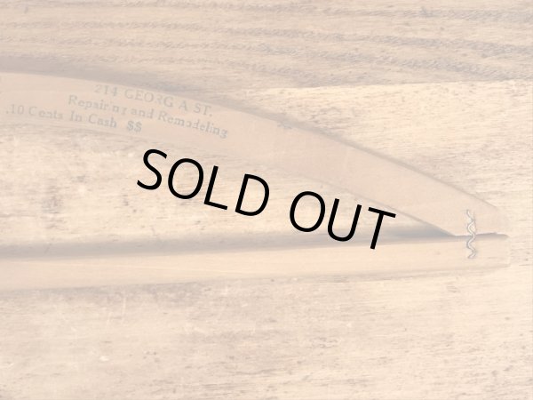 アメリカのアドバタイジング物のアンティークのウッドハンガー