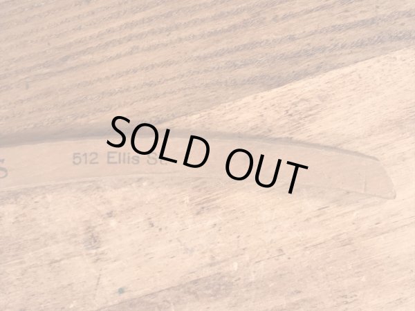 アメリカの企業物のアンティークのウッドハンガー