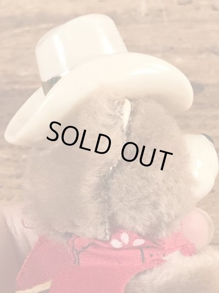 ウエスタンのクマのビンテージクリップ人形