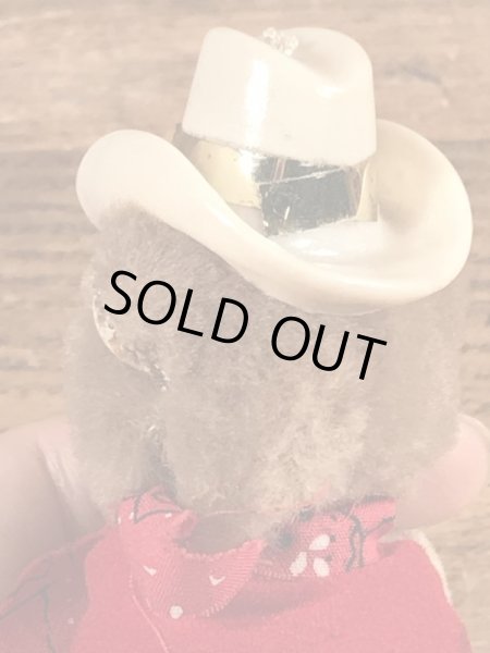 ウエスタンのクマのビンテージクリップ人形