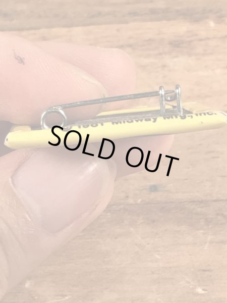 パックマンの四角のビンテージ缶バッジ