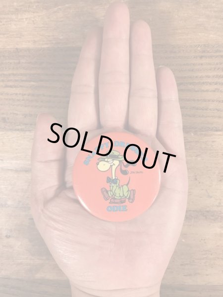 ガーフィールドのオーディーのビンテージ缶バッジ