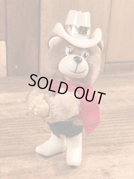 ウエスタンのクマのビンテージクリップ人形