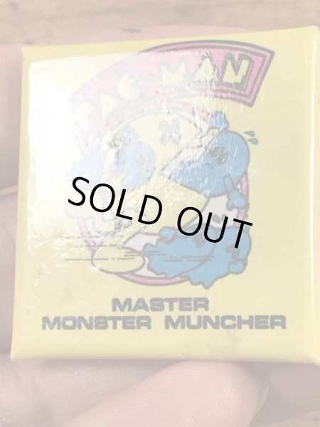 パックマンの四角いヴィンテージ缶バッチ