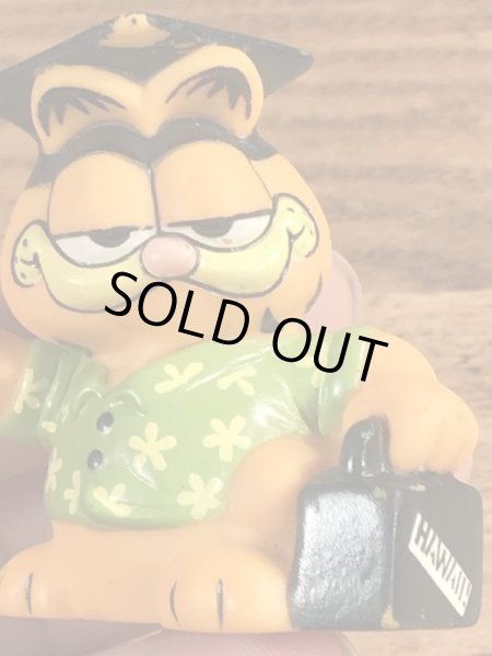 ガーフィールドの卒業生のビンテージソフビ人形