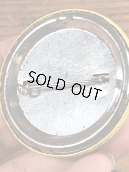 スマーフのSmile! It Doesn't Hurtのメッセージが書かれたビンテージ缶バッジ