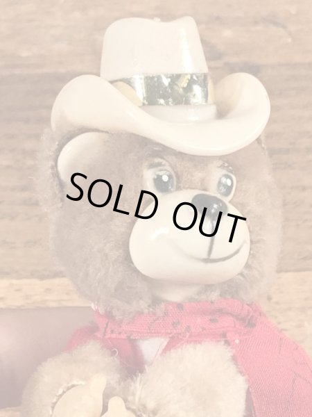 ウエスタンのクマのビンテージクリップ人形