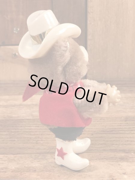 ウエスタンのクマのビンテージクリップ人形