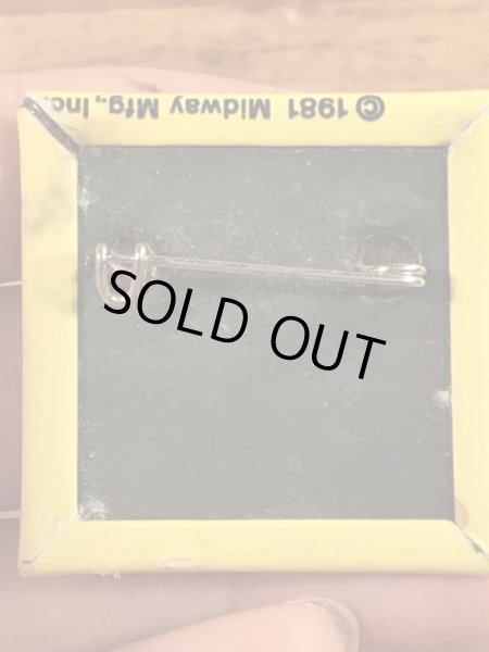 パックマンの四角いヴィンテージ缶バッチ