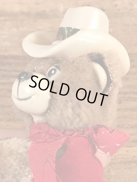 ウエスタンのクマのビンテージクリップ人形