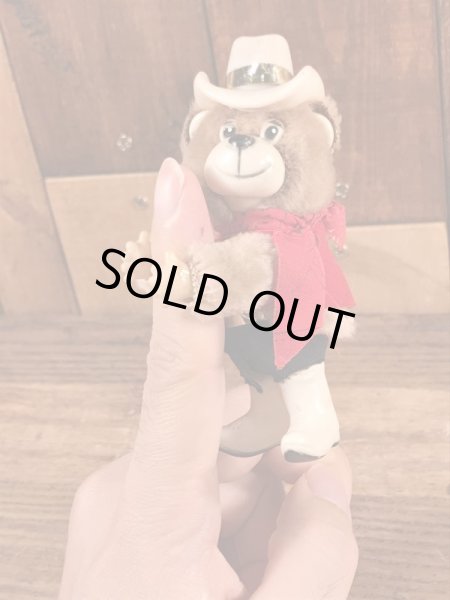 ウエスタンのクマのビンテージクリップ人形