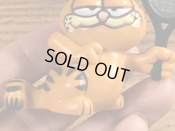 テニスのガーフィールドのヴィンテージPVC製フィギュア