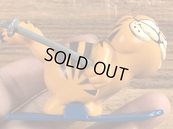 スキーのガーフィールドのヴィンテージPVC製フィギュア