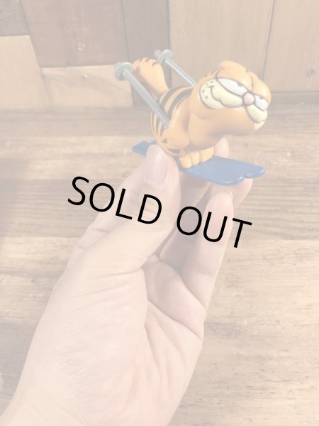 スキーのガーフィールドのヴィンテージPVC製フィギュア