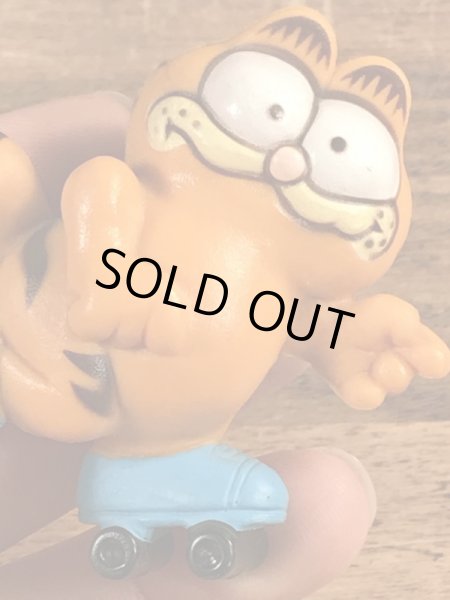 ローラースケートのガーフィールドのヴィンテージPVC製フィギュア