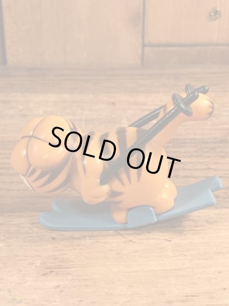 スキーのガーフィールドのヴィンテージPVC製フィギュア