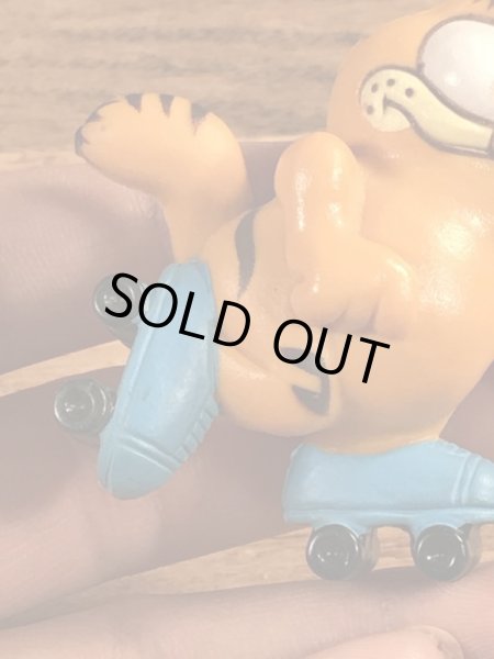 ローラースケートのガーフィールドのビンテージPVCフィギュア