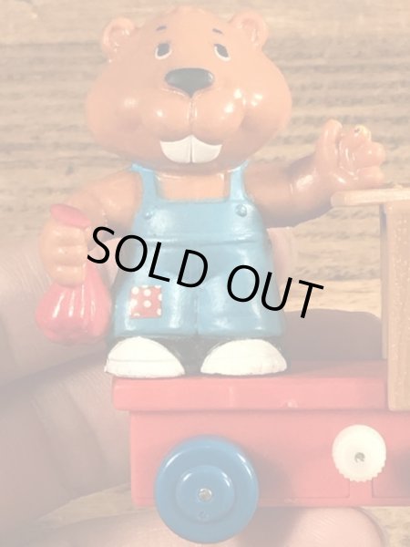 ゲットアロングギャングのビンゴビーバーのビンテージPVCフィギュア