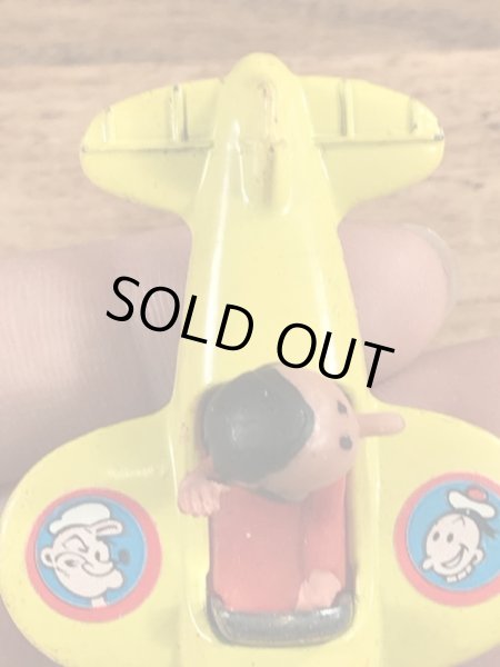 ポパイのオリーブのヴィンテージ飛行機型トイ