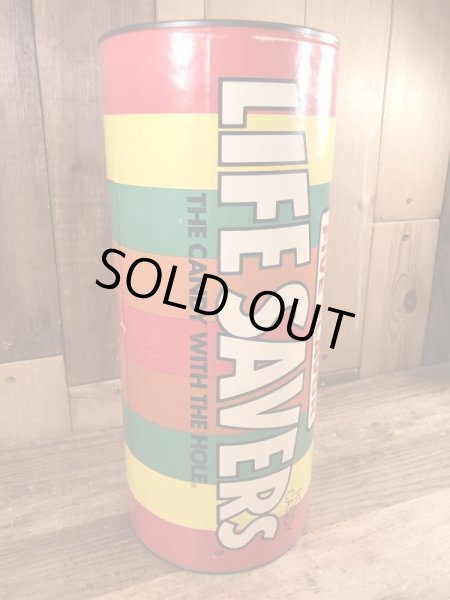 ライフセーバーズの缶のビンテージ貯金箱