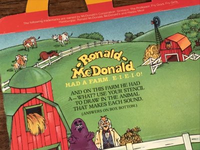 画像1: McDonald's “Crayola” Happy Meal Box　マクドナルド　ビンテージ　ハッピーミールボックス　ミールトイ　80年代
