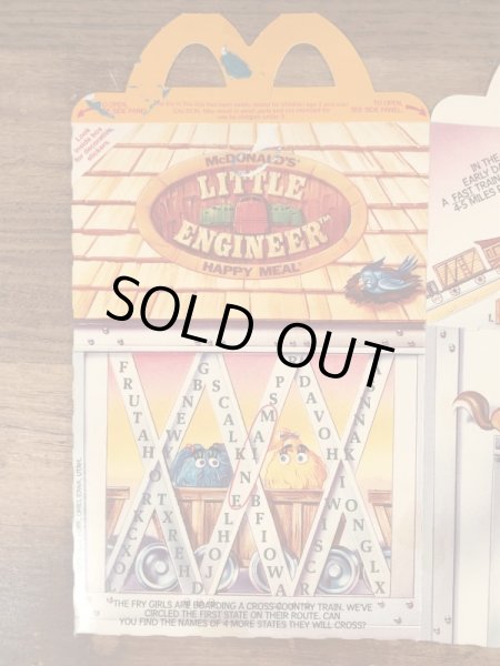 マクドナルドのLittle Engineerのビンテージハッピーミールトイボックス