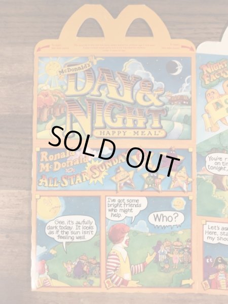 マクドナルドのDay & Nightのビンテージハッピーミールトイボックス