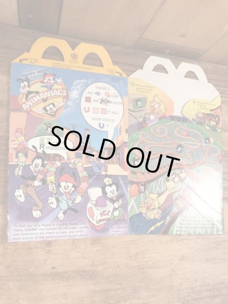 マクドナルドのAnimaniacsのビンテージハッピーミールトイボックス