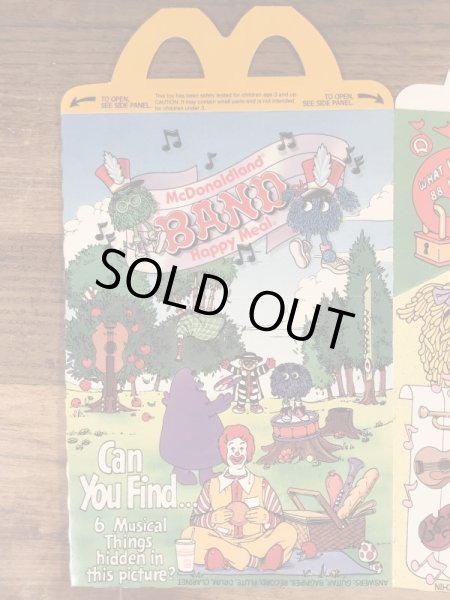 マクドナルドのBandのビンテージハッピーミールトイボックス