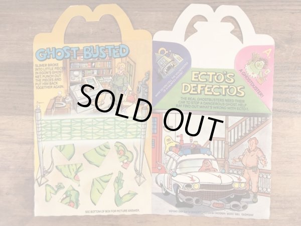 マクドナルドのゴーストバスターズのヴィンテージハッピーミールトイボックス