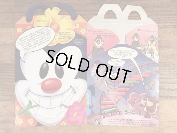マクドナルドのアニマニアックスのヴィンテージハッピーミールトイボックス