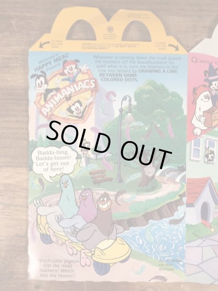 マクドナルドのAnimaniacsのビンテージハッピーミールトイボックス