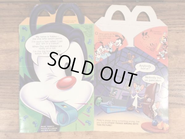 マクドナルドのアニマニアックスのヴィンテージハッピーミールトイボックス