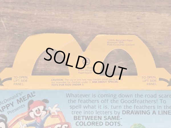 マクドナルドのアニマニアックスのヴィンテージハッピーミールトイボックス