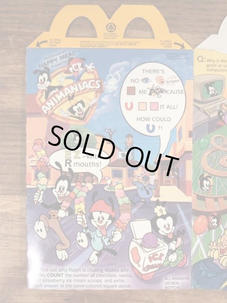 マクドナルドのAnimaniacsのビンテージハッピーミールトイボックス