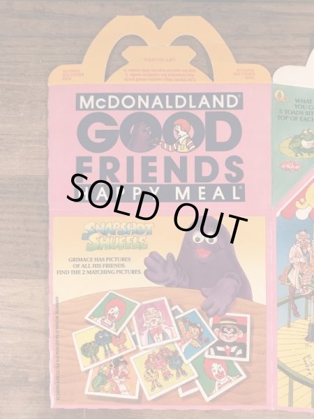 マクドナルドのGood Friendsのビンテージハッピーミールトイボックス