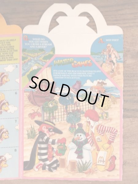 マクドナルドの80年代頃のヴィンテージハッピーミールトイボックス