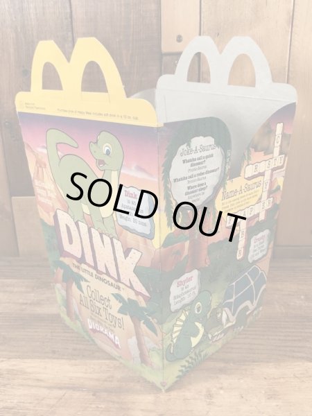 マクドナルドのDink The Little Dinosaurのビンテージハッピーミールトイボックス