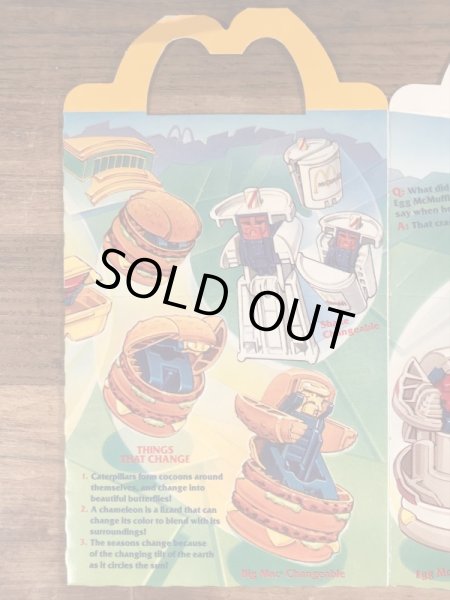 マクドナルドのChangeablesのビンテージハッピーミールトイボックス