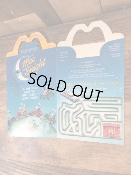 マクドナルドのマックトゥナイトのヴィンテージハッピーミールトイボックス